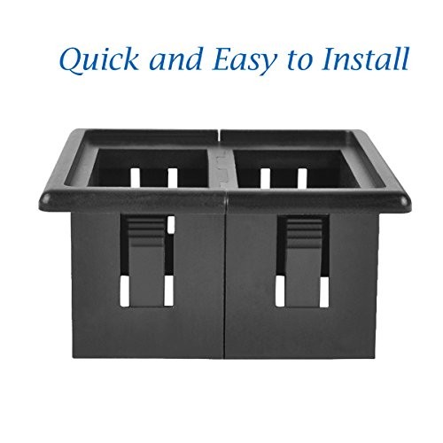 Rocker Switch Panel Switch Holder Housing Kit - Black Plastic Pack of 2