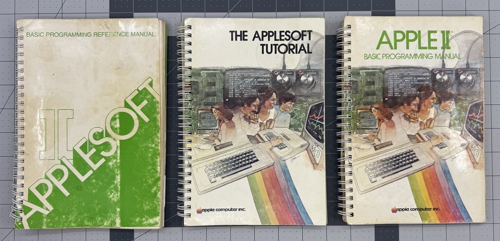 Lot of 3 Apple II BASIC Programming Manuals Applesoft Integer BASIC
