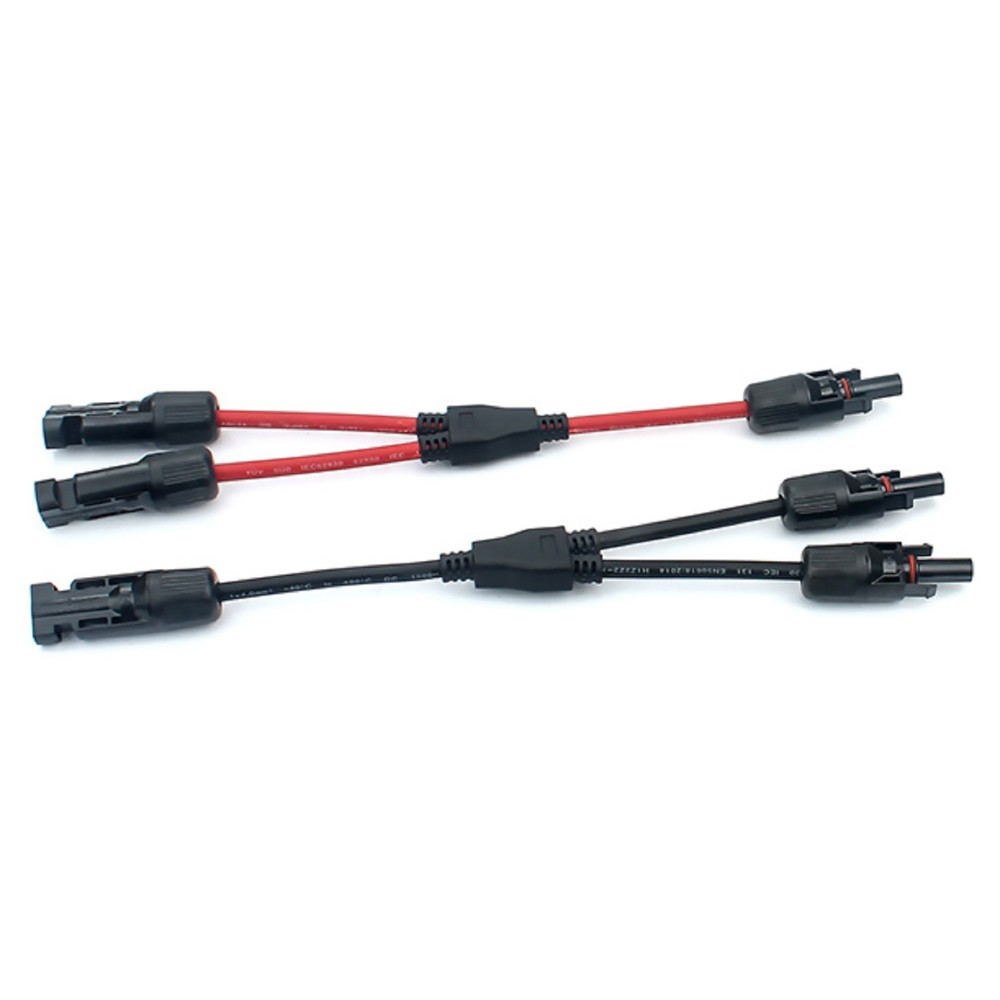 1 Pair Y Branch Parallel Connection 20A 1000V Electrical Solar Connector Cable