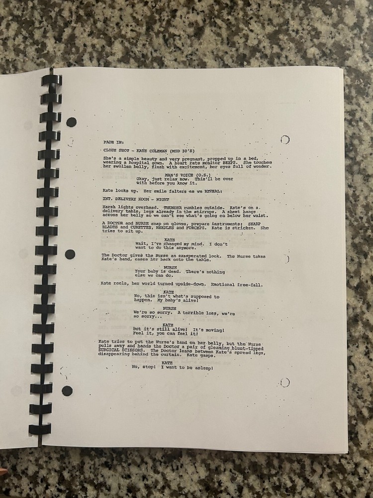 Orphan Horror Movie Script Reprint Full Screenplay Script
