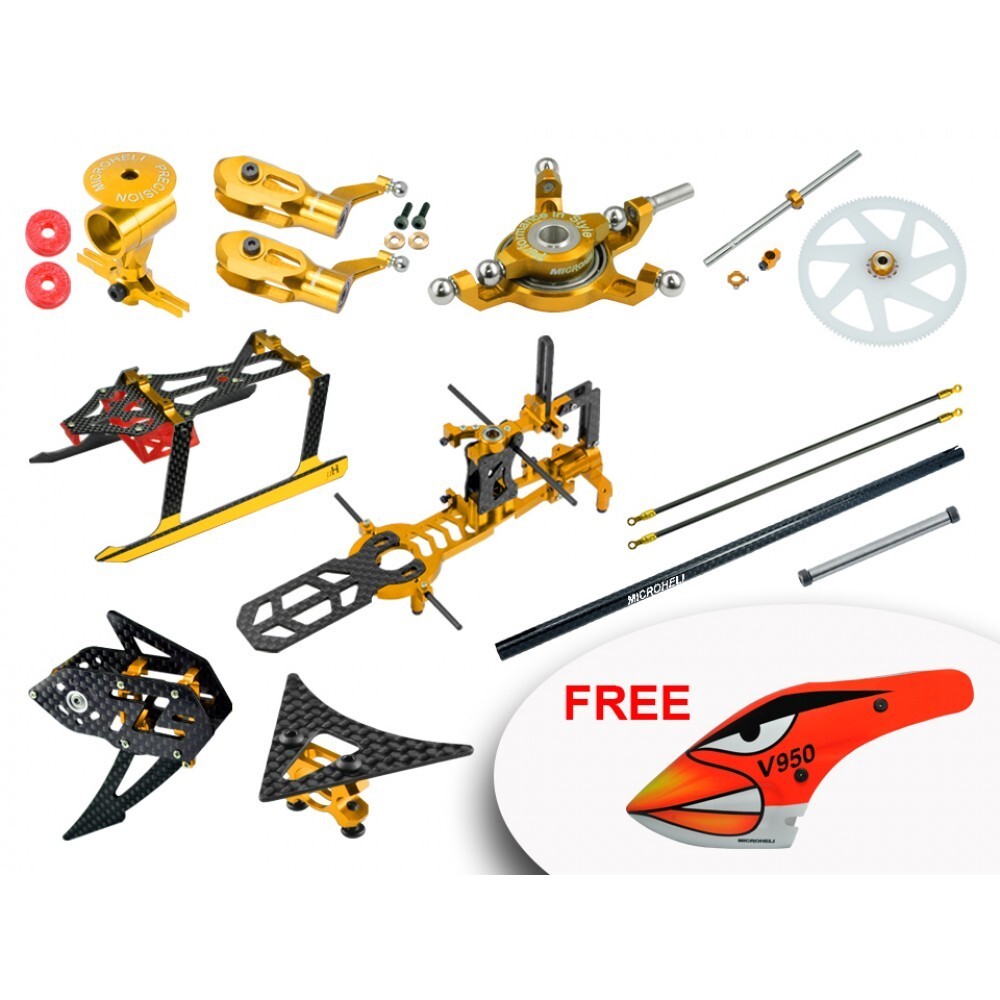 Microheli CNC Performance Package (GOLD) - WLTOYS V950