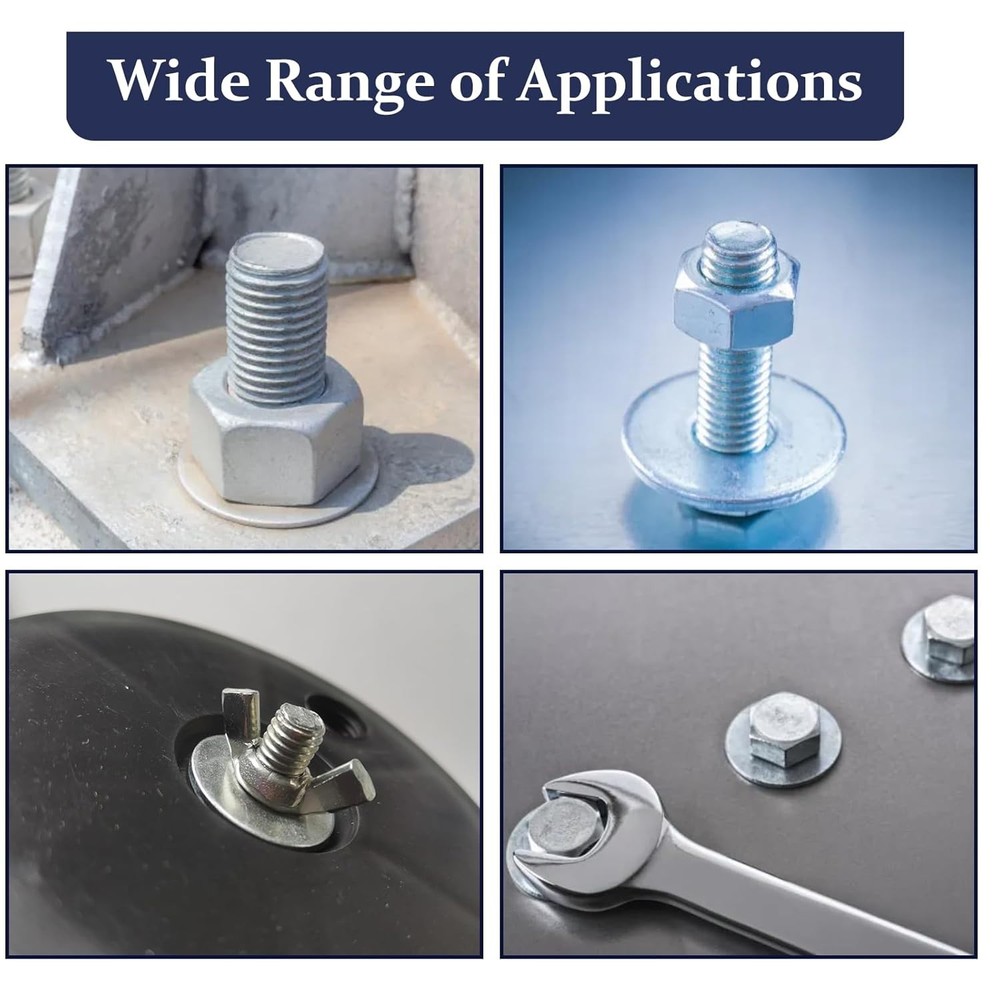 290Pcs Stainless Steel Flat Washers Assortment Kit