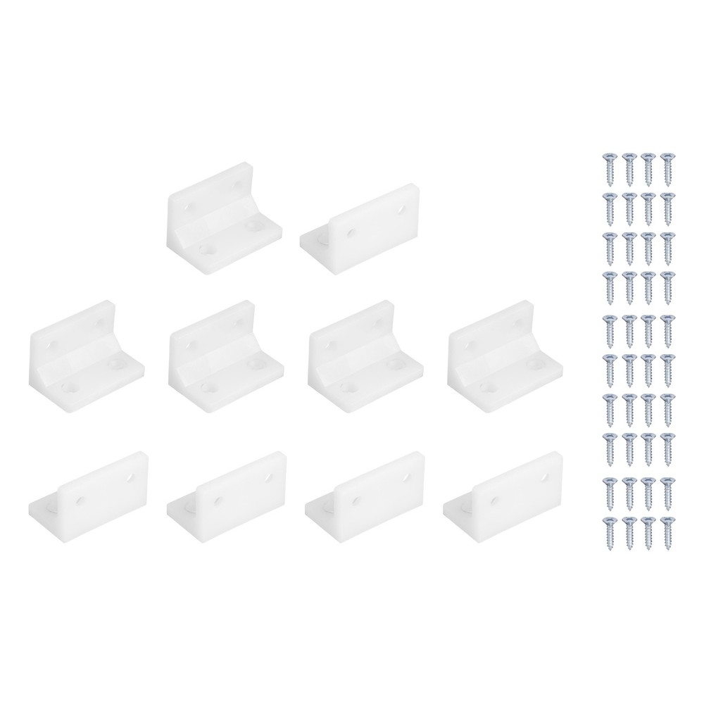 10Pcs Angle Bracket 1.5"x0.87"x0.87" with Screw, for Shelf