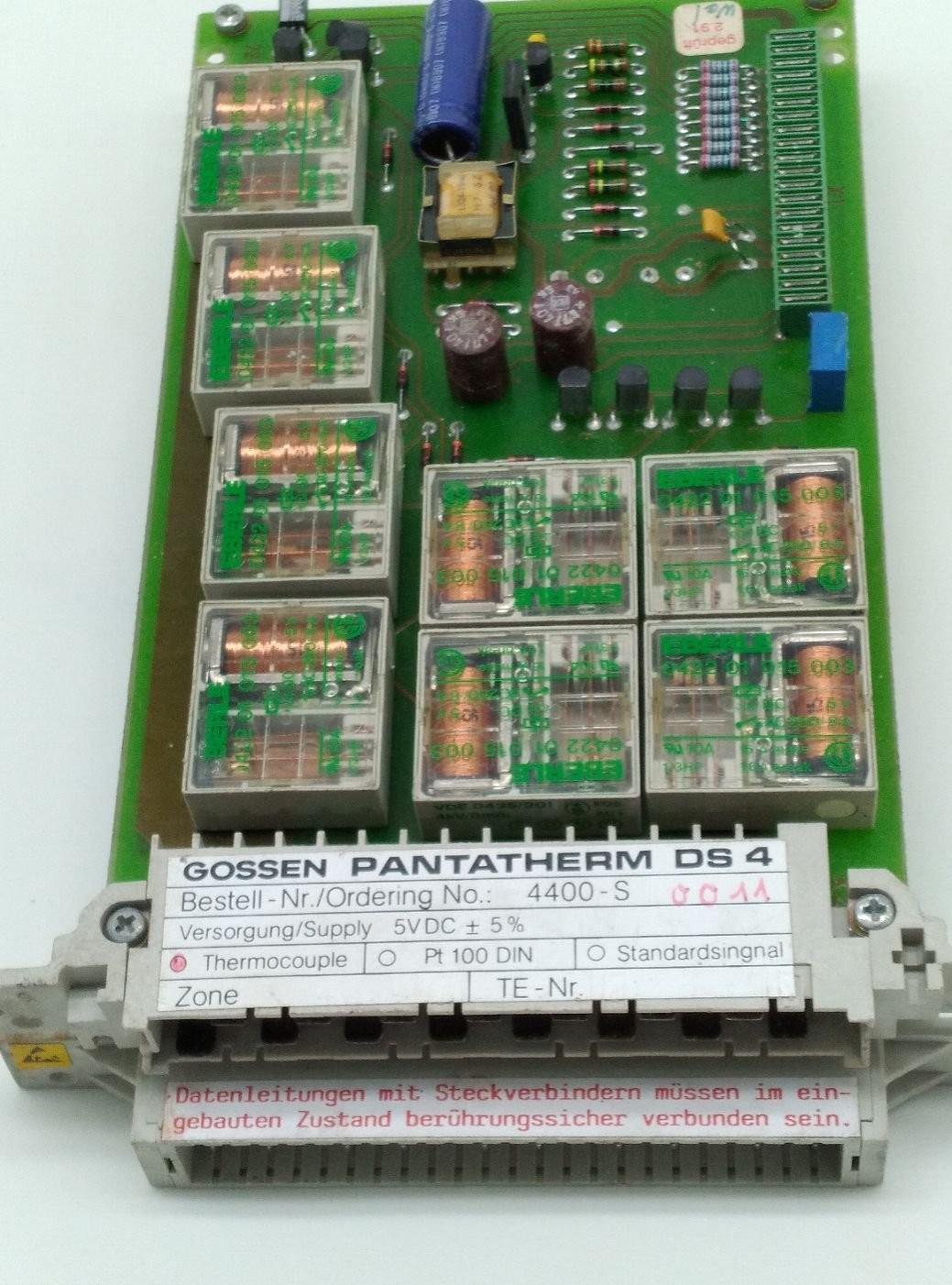 Gossen Pantatherm 4400-S Temperature Control Circuit Module