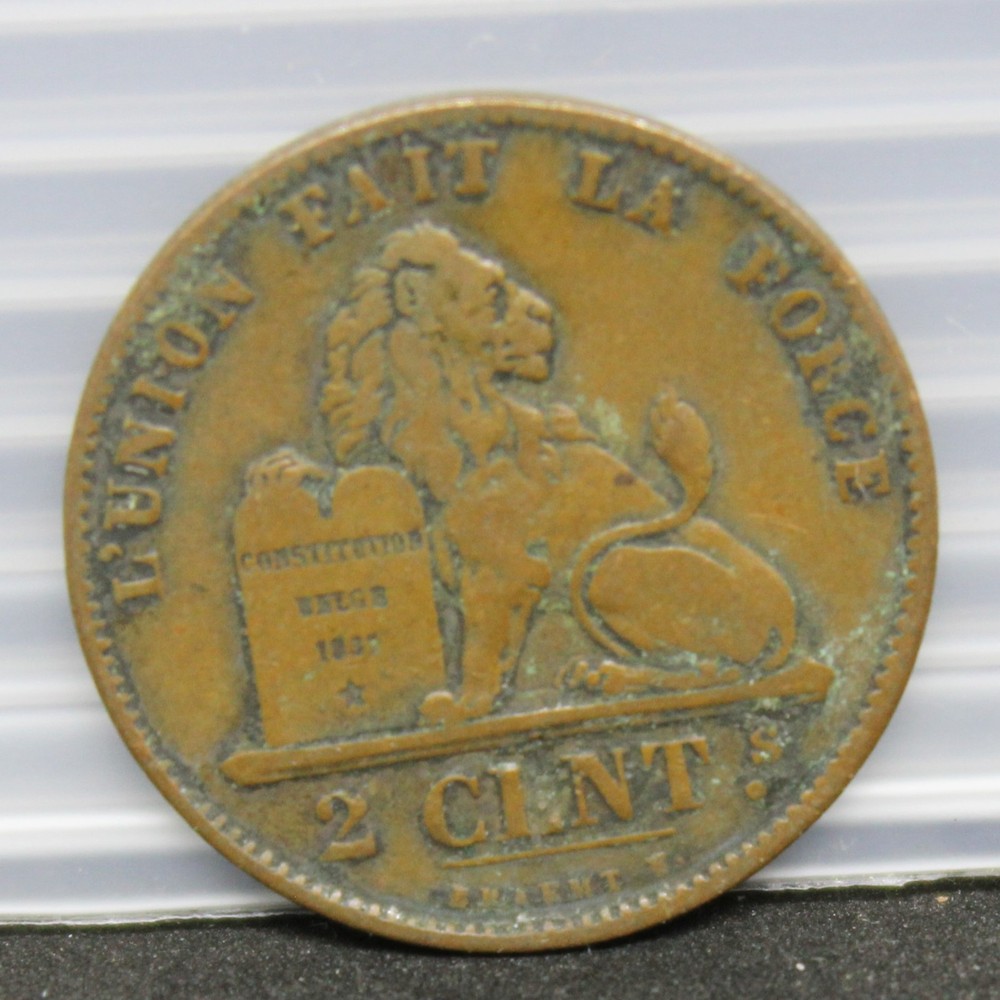 1875 Belgium 2 cents
