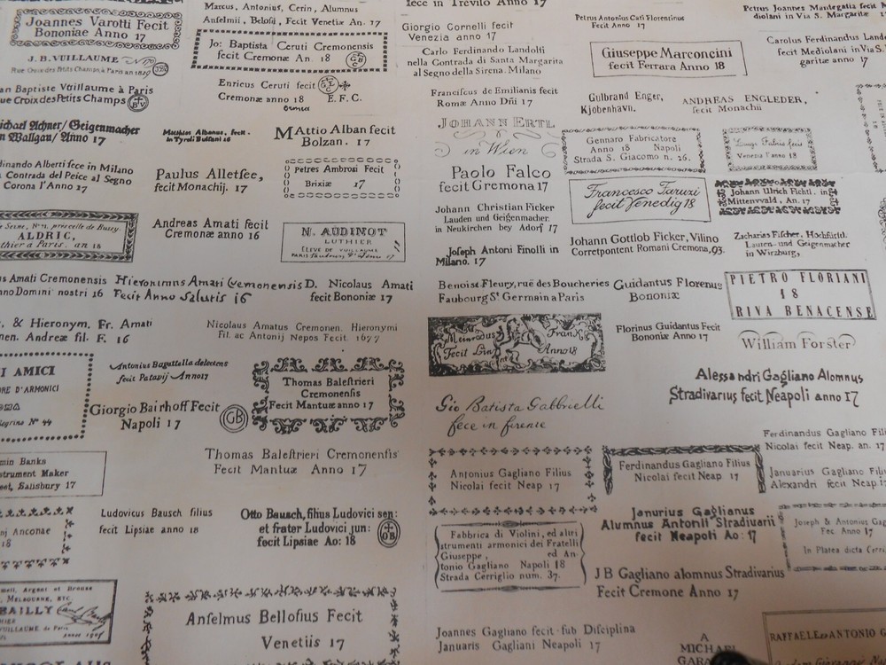 Poster - Violin Maker Labels