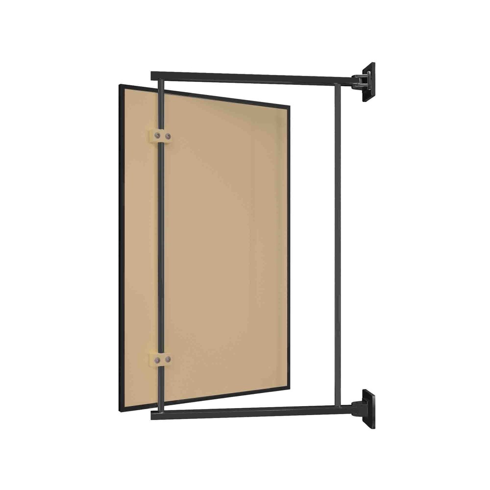 14" W x 22" H Pivot-N-Vue Double Hinged Mirror Rectangular Matte Black