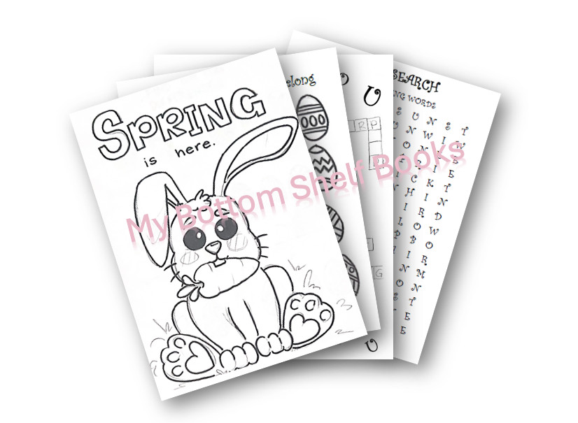 DIGITAL CONTENT- 2025  Spring Coloring & Activity Book-32 Pages *PRINTING REQ'D*