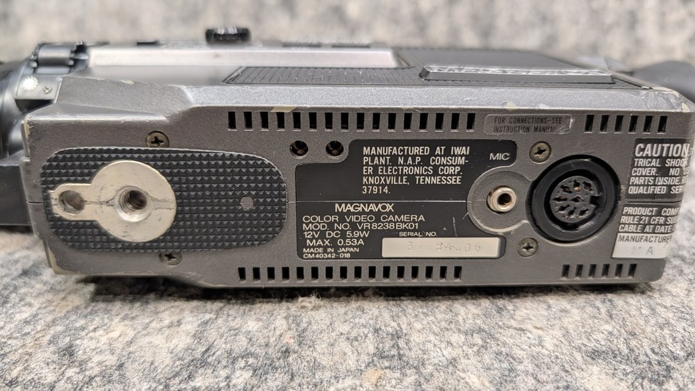 Magnavox VR8238BK01 Video Camera - Untested