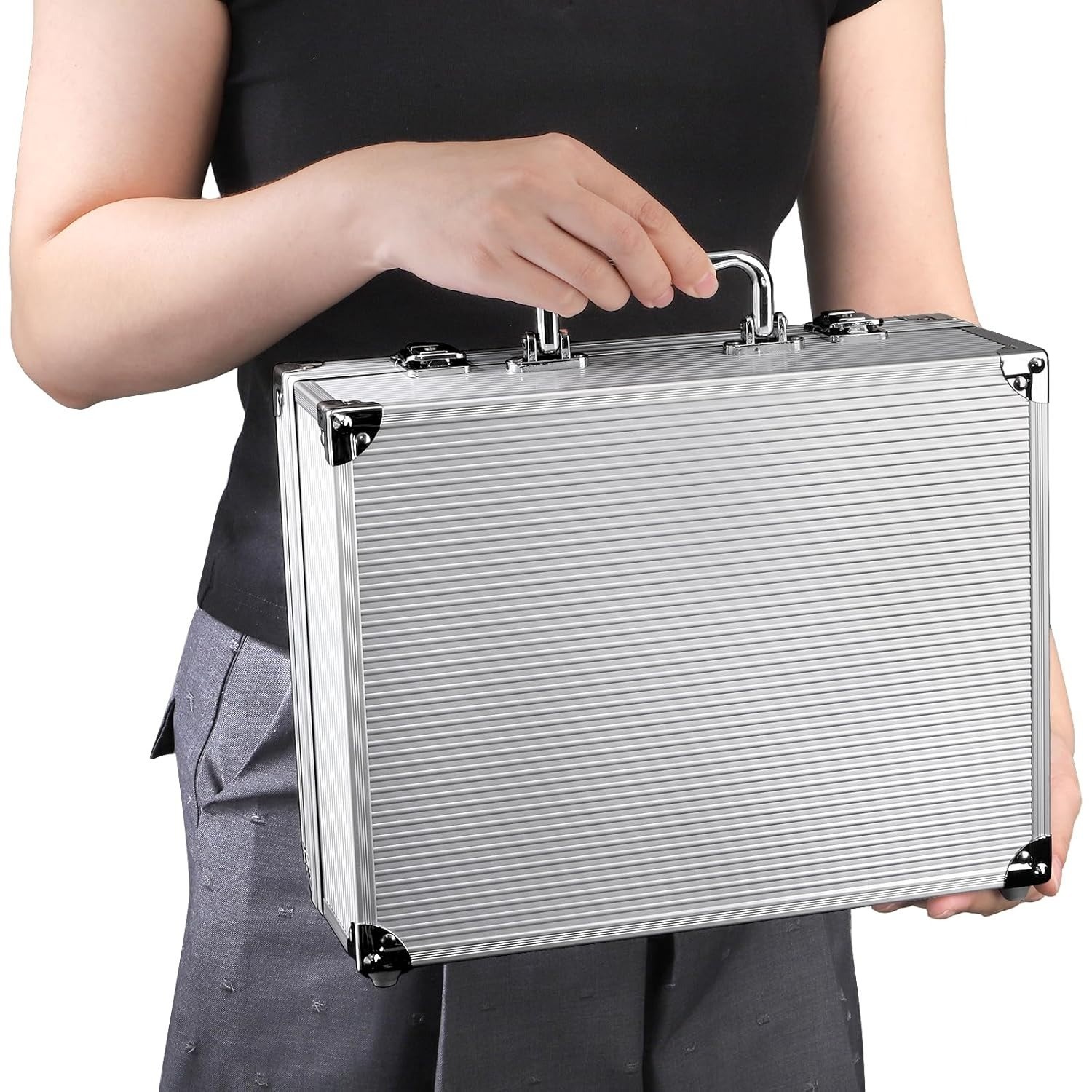 Aluminum Alloy Tattoo Storage Organizer Carrying Case for Tattoo Equipment