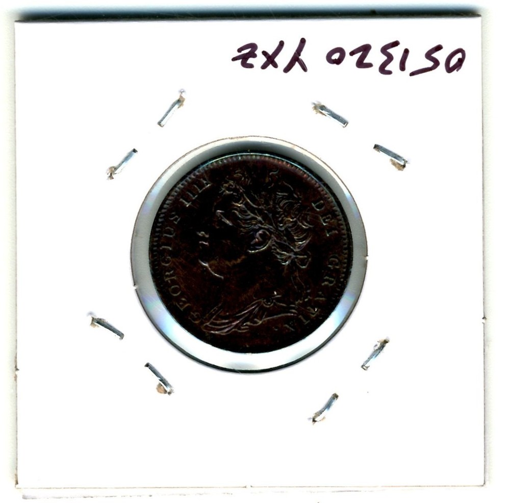 Great Britain. Farthing. 1825 About Uncirculated