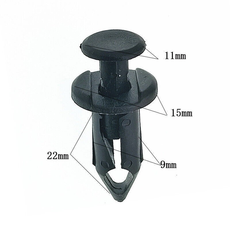 100PCS 8mm Push ATV Fender Clips Body Rivets Fasteners Clamps for Honda Rancher