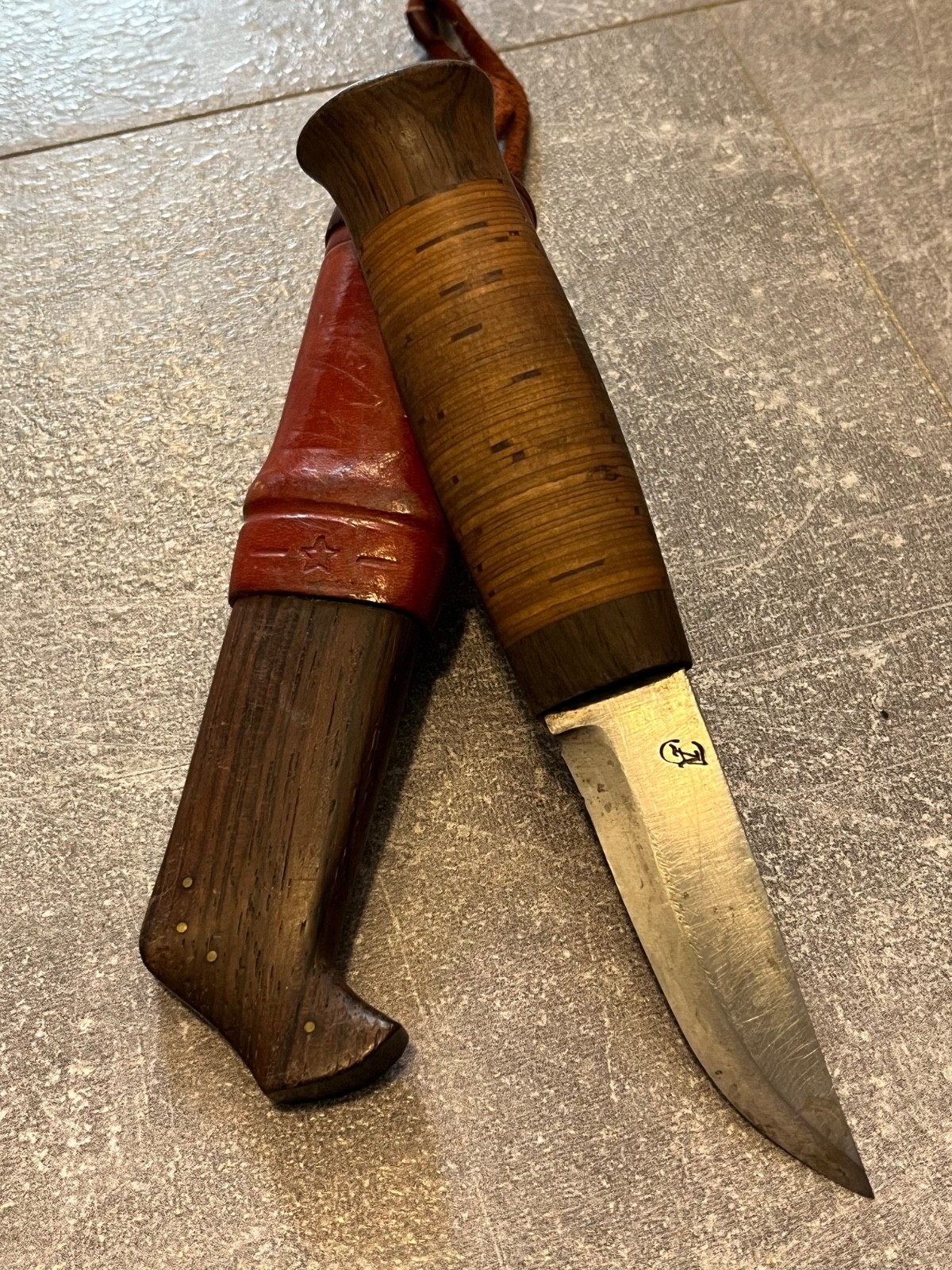 vintage swedish handmade knife puukko by JA hunting fishing camping