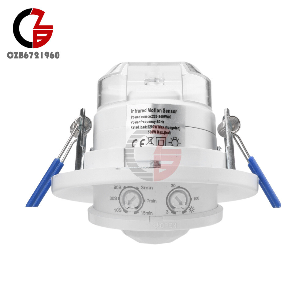 AC220-240V PIR Motion Sensor Detection Embedded Rotary Sensor 360° Motion Sensor
