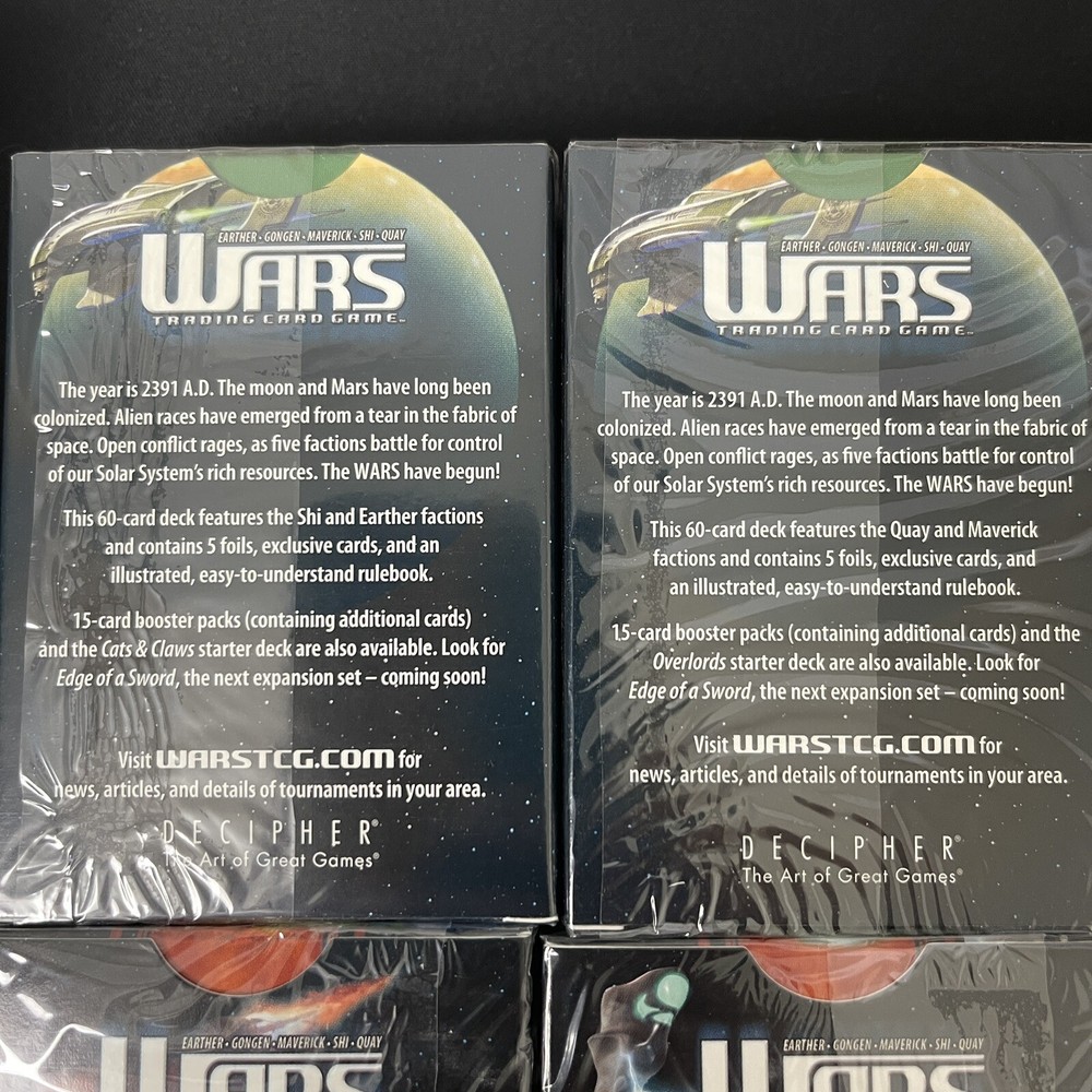 Wars CCG Incursion / Nowhere to Hide Complete Booster Box & Starter Decks Sealed