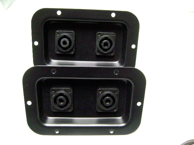(2) Two Jack Plates with Dual SpeakON NL4 for PA Speakers / Cabinets