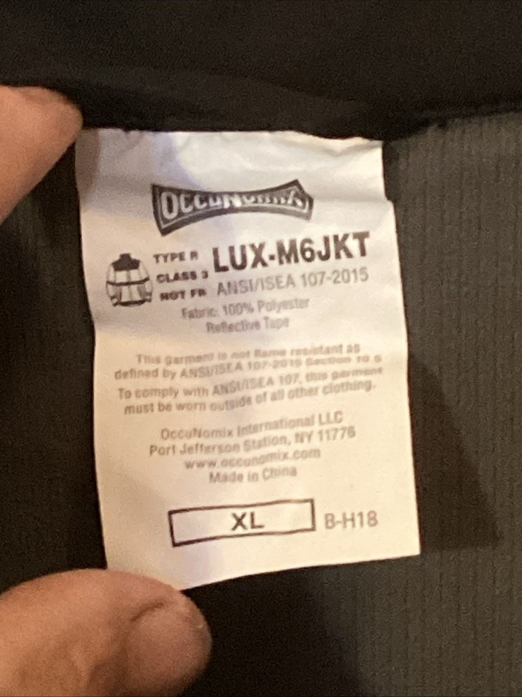 OccuNomix class three high-vis M6 soft shell jacket