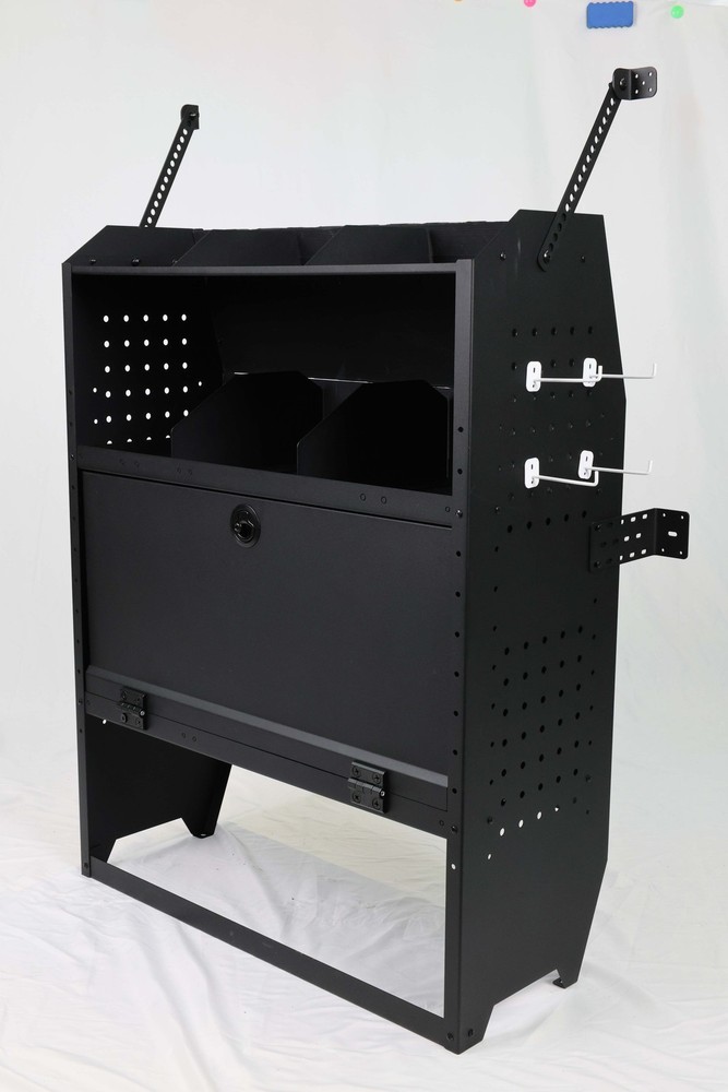 32"Wx43"Hx13"D Cargo Van Shelving Storage for Ford Transit, Lockable, Adjustable