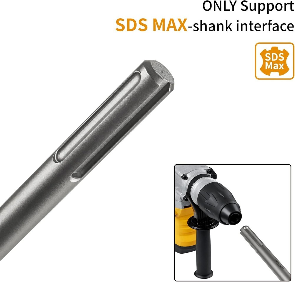 12-Inch SDS Max Compatible Scaling Chisel with Angled Design for Easy Handling