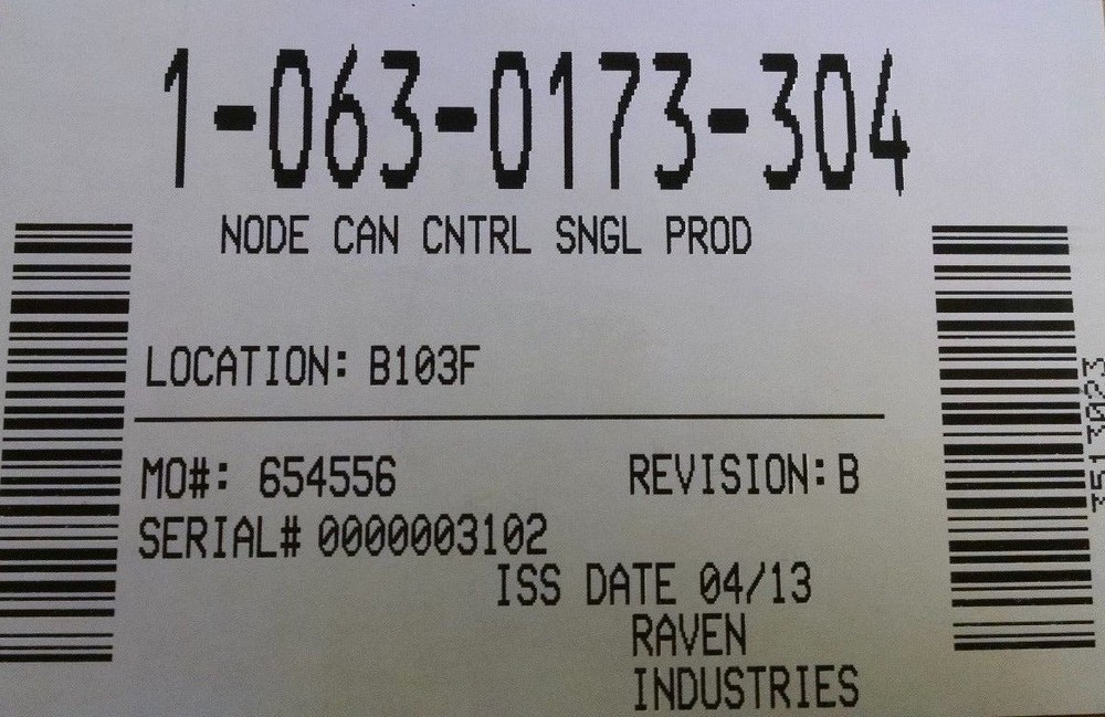 063-0173-304 Raven CAN Node Single Product Control