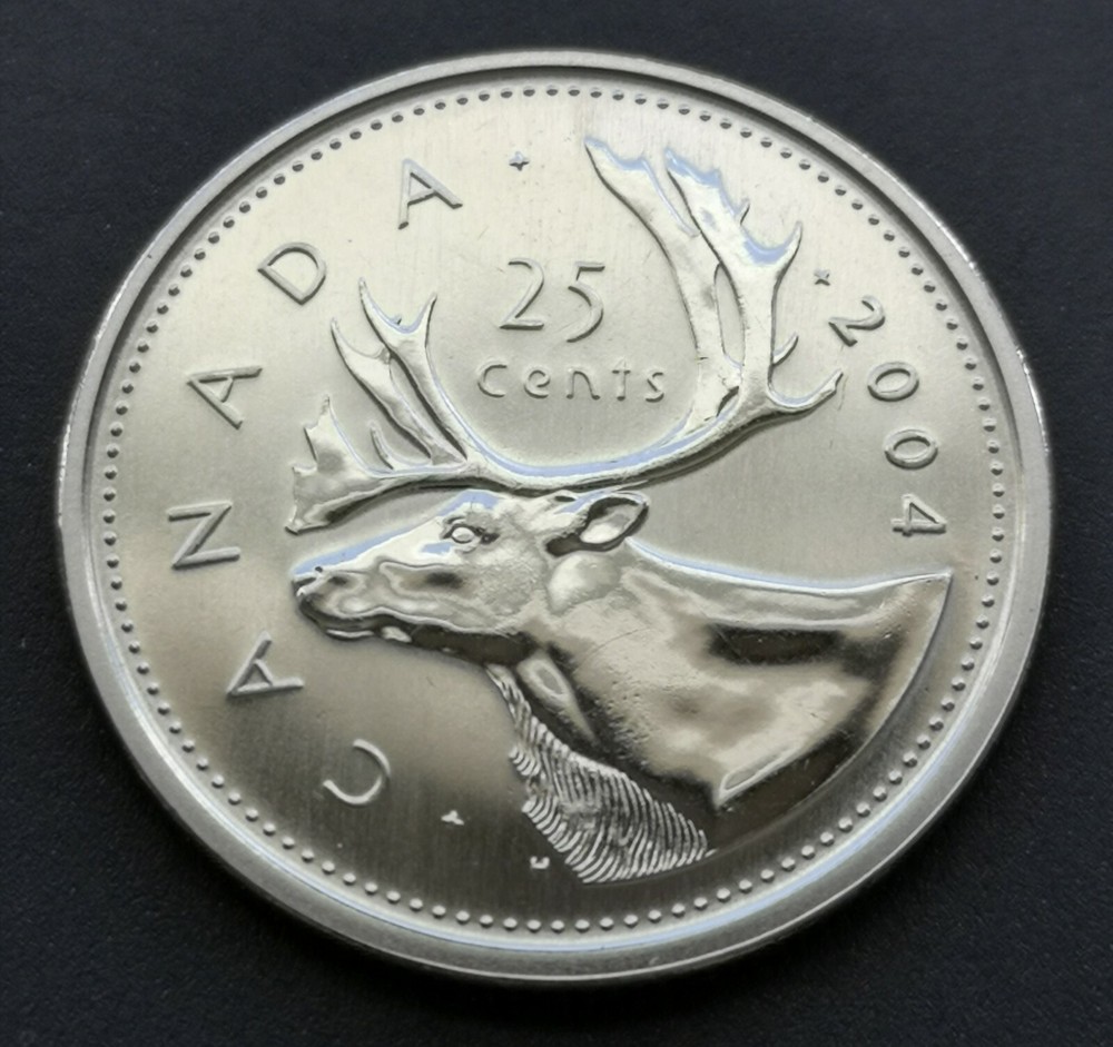 ***  CANADA  25  CENTS  2004 P  ***  SPECIMEN  ***
