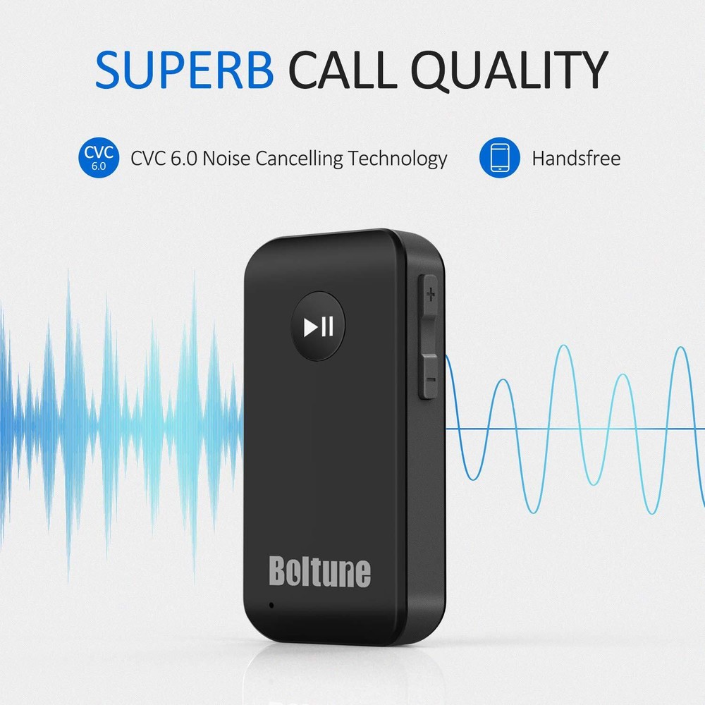 Bluetooth Transmitter Receiver Wireless Adapter 3.5mm Aux Jack Stereo Audio Inpu