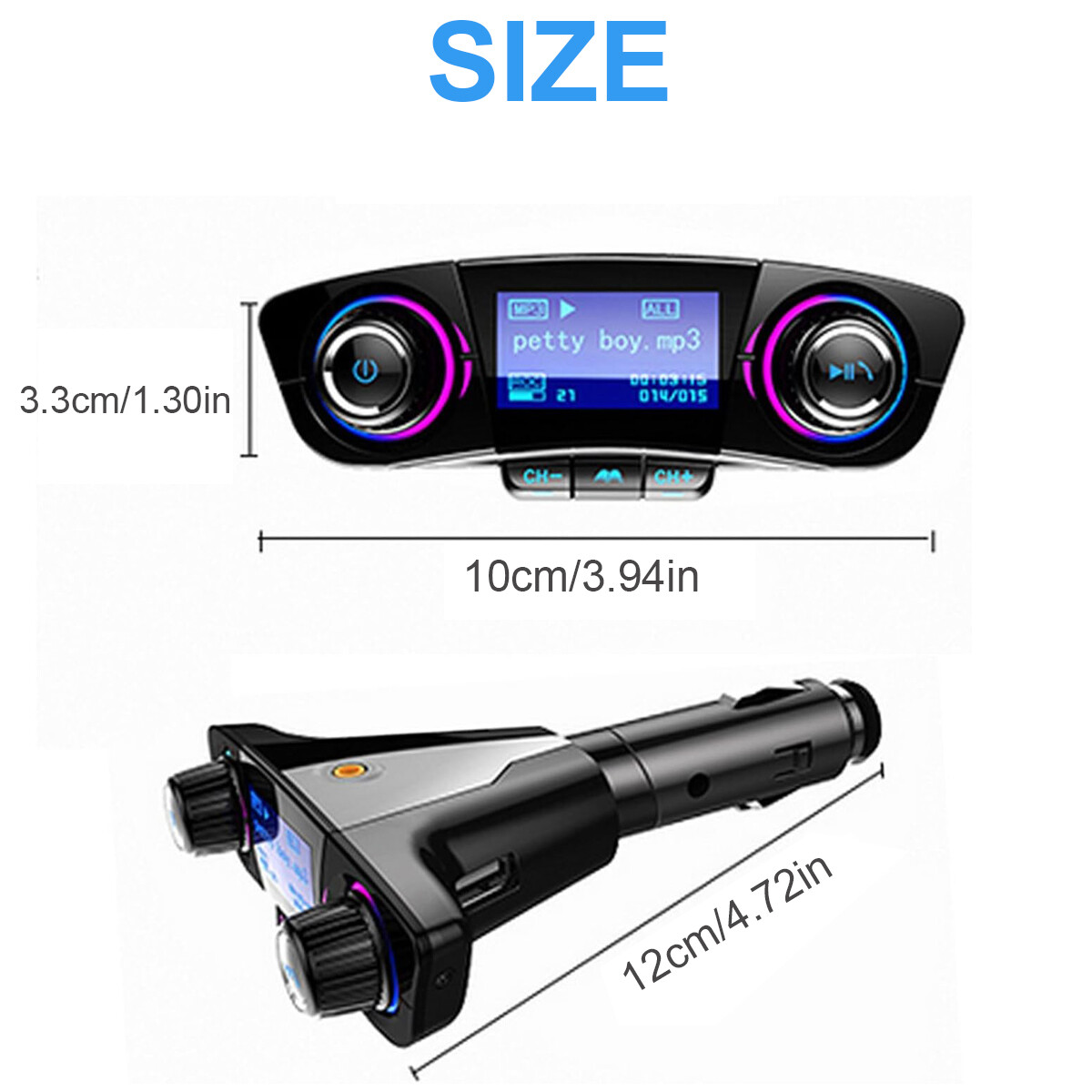 Bluetooth Car FM Transmitter MP3 Player Hands free Radio Adapter Kit USB Charger