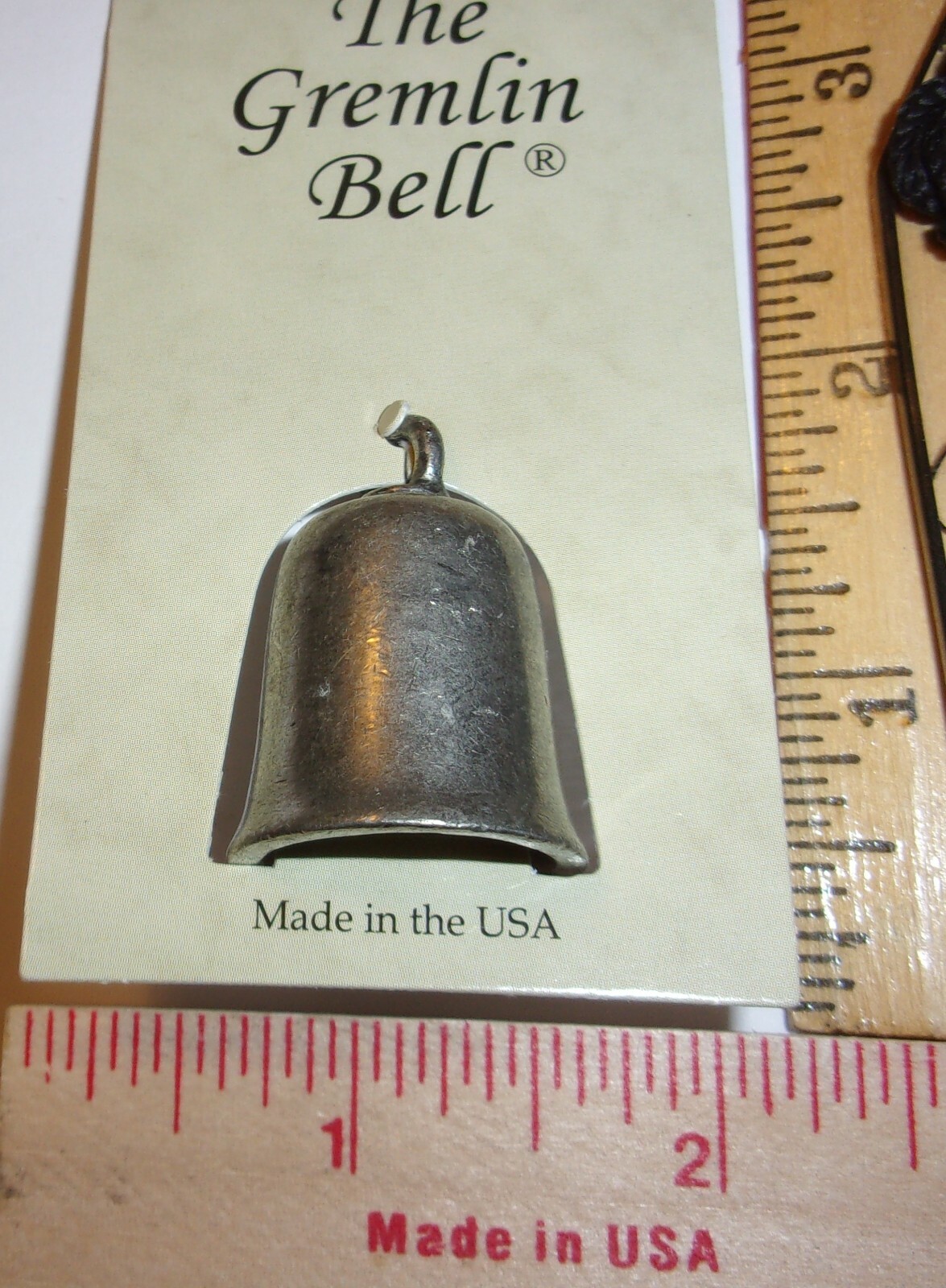 Plain "Gremlin Bell" good luck motorcycle riding charm ride guardian made USA