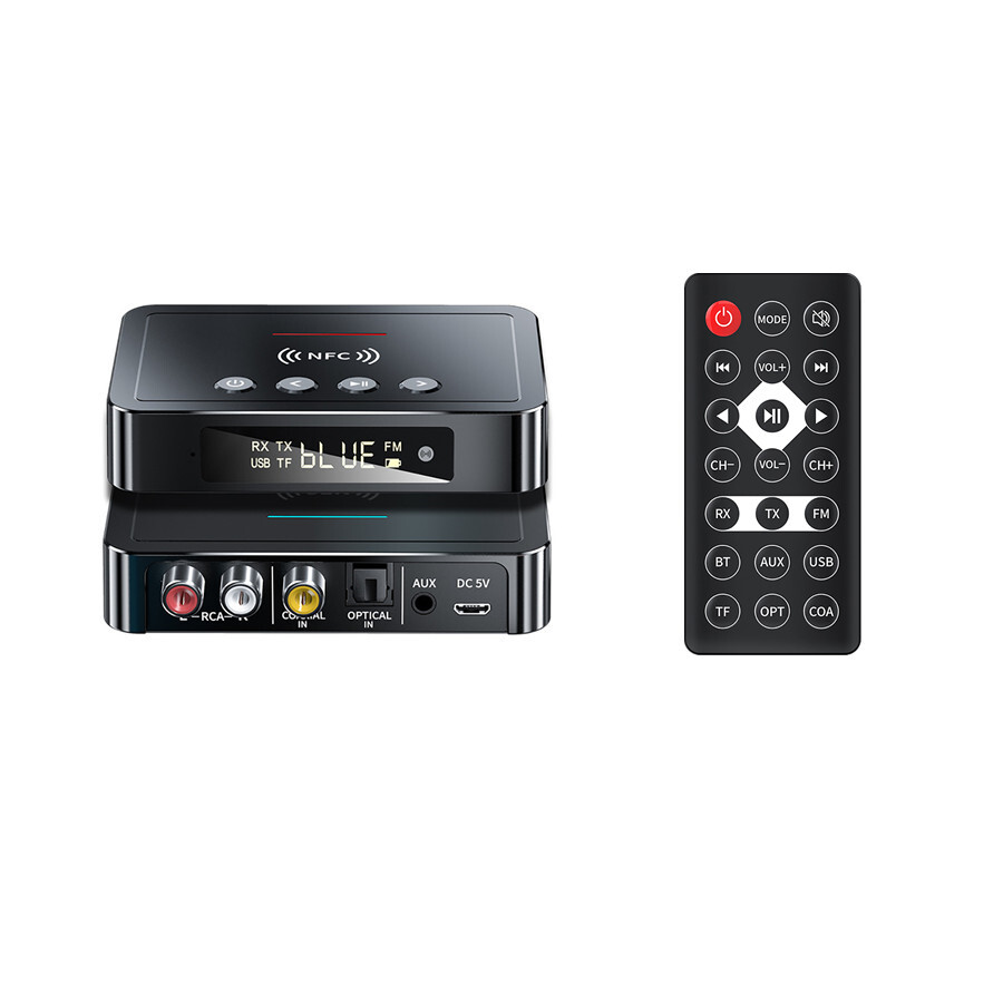 Bluetooth Receiver Transmitter AUX Wireless NFC Audio Adapter For Car Speakers