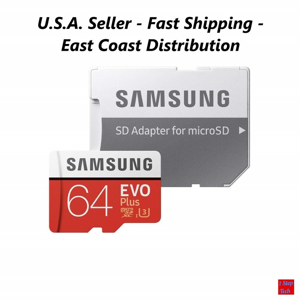 64GB EVO Plus MicroSD Memory Cards XC1 Samsung