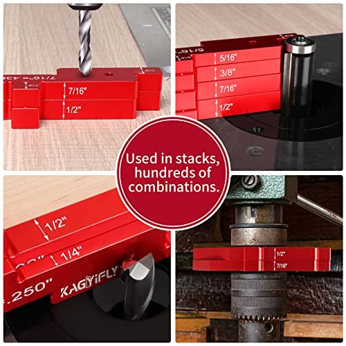 Router Table Setup Bars, 7pcs Aluminum Precision Setup Blocks Height 7 Pcs