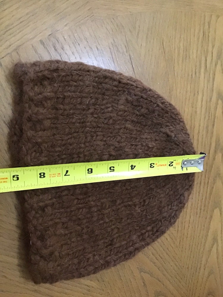 Brown Alpaca Crocheted Handmade Skull Cap