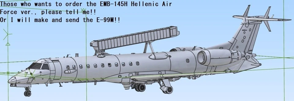 1/72 Embraer E-99M or EMB-145H 3D data set
