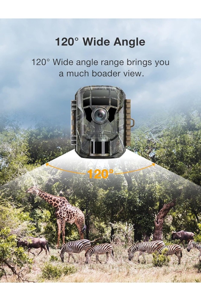 VOOPEAK Mini Wildlife Camera HD 2K 36MP Trail Camera