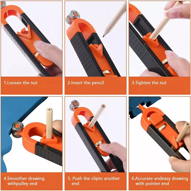 NEW Profile Scribing Ruler Contour Gauge with Lock - Precise Scribe Tool