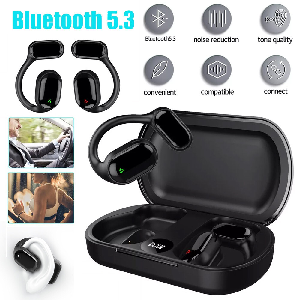 True Wireless Bone Conduction Headphones Bluetooth 5.3 Wireless Headset Earbuds