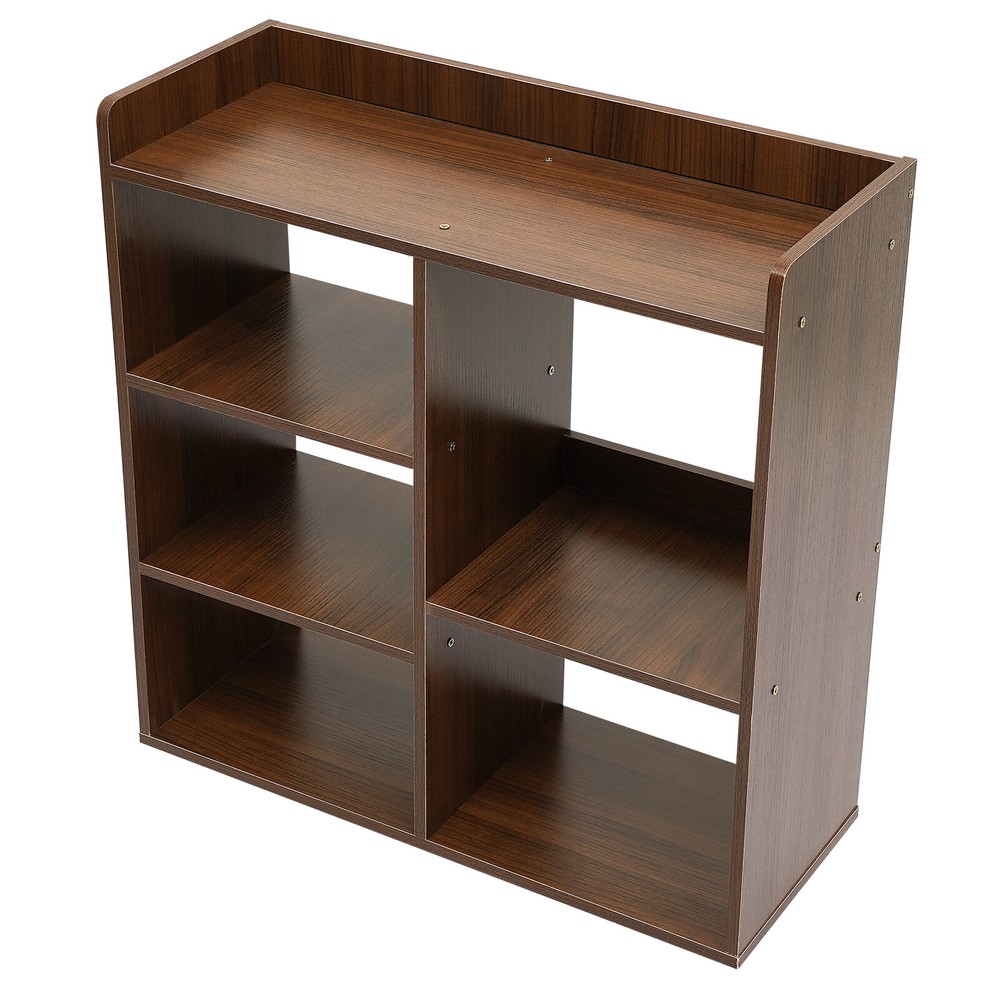 Filing Cabinet, Storage Shelf, Mobile Printer Stand,high-quality MDF,Dark Walnut