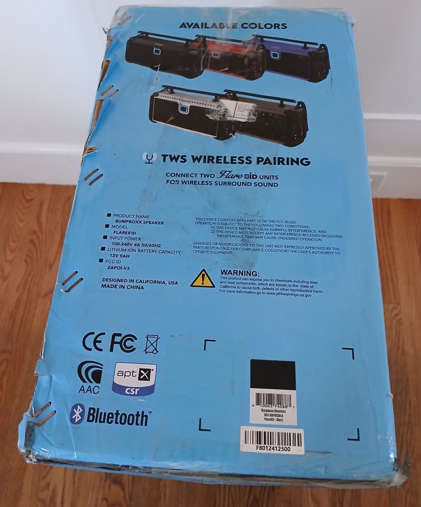 Bumpboxx Flare8 iD - 200 watts - Bluetooth - wirless mic