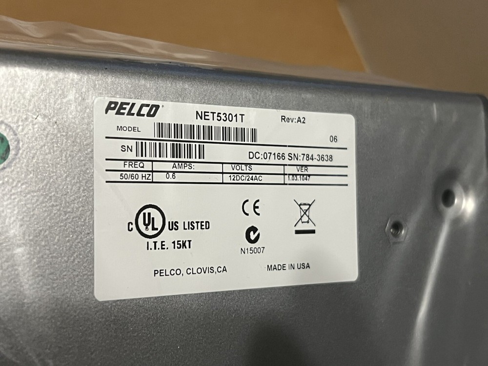 NOS PELCO NET5301T VIDEO ENCODER One Input Dual Stream Free Shipping