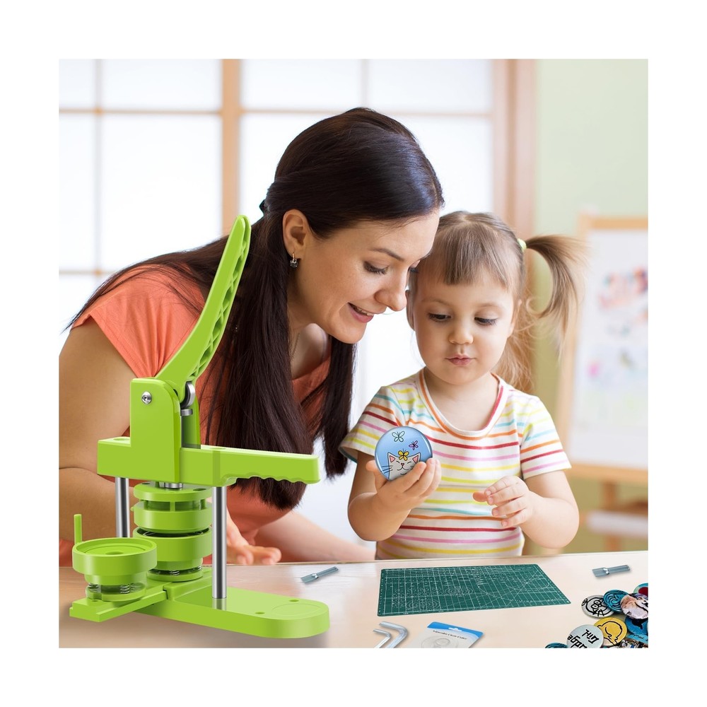 Button Maker Machine Multiple Sizes, Diy Pin Maker Button Press Machine 1.25+...
