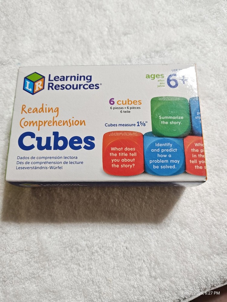 Learning Resources Reading Comprehension Cubes, 6/Set (LER7022) Ages 6+