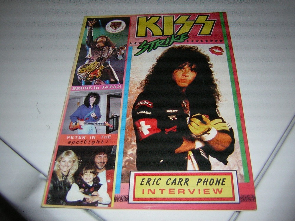 KISS MAGAZINE STRIKE FANZINE  1991 ERIC CARR GENE SIMMONS PETER CRISS