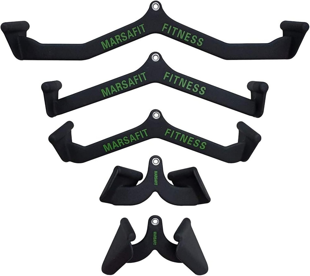 Fitness Rowing Pulley Cable Machine Attachments Handle Grips Lat Pull Down Bar