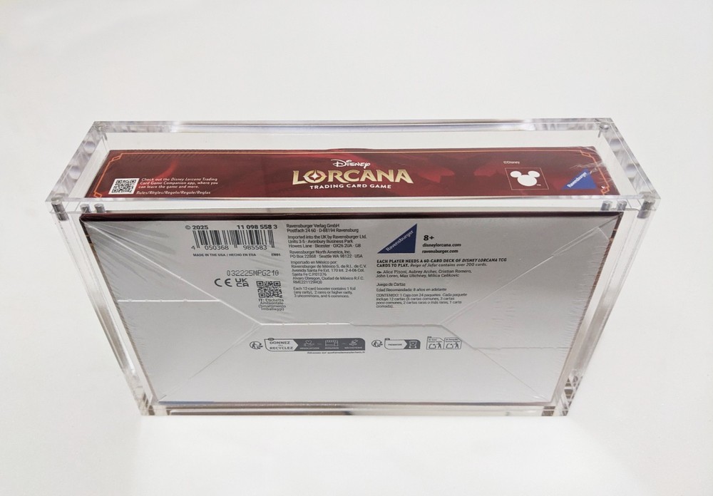 Disney Lorcana Booster Box Acrylic Protective Display Case