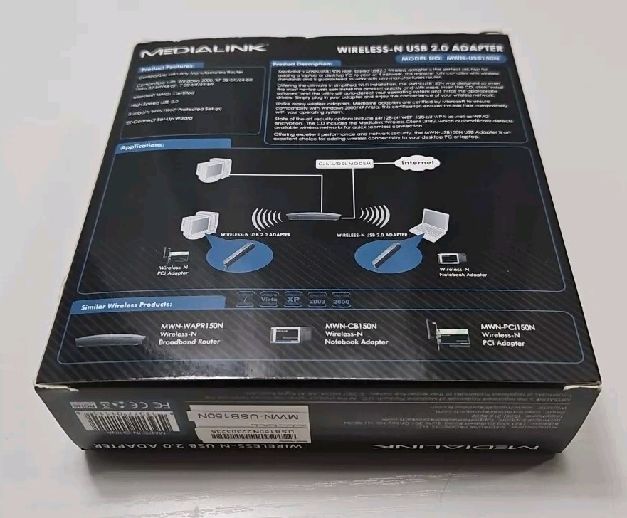 Medialink MWN-USB150N USB Wireless N USB 2.0 Adapter