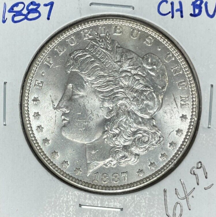 1887 MORGAN SILVER DOLLAR ~ BU ~ BEAUTIFUL COIN~ REF# D/S