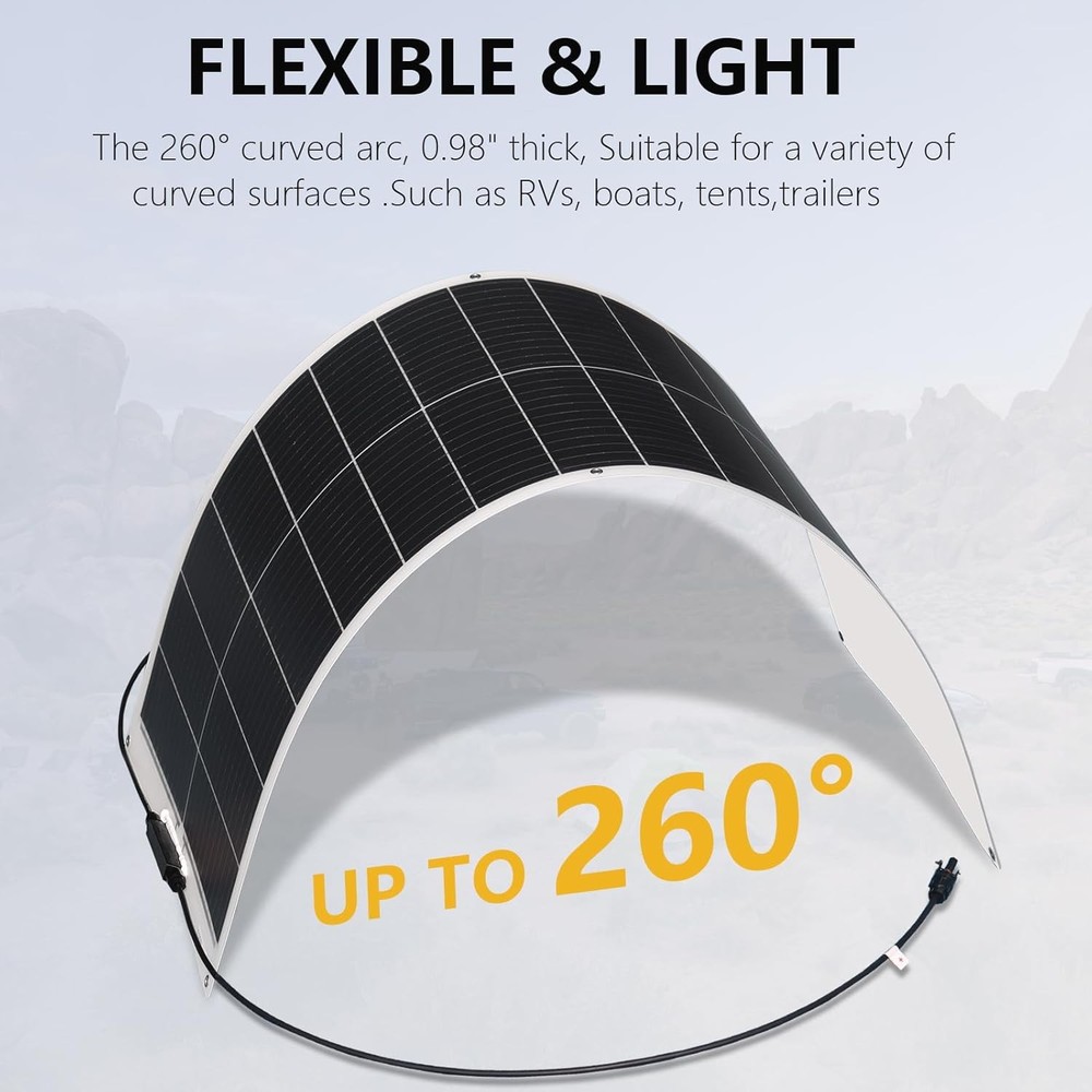 200W Flexible Solar Panel 12V 2x100W Kit
