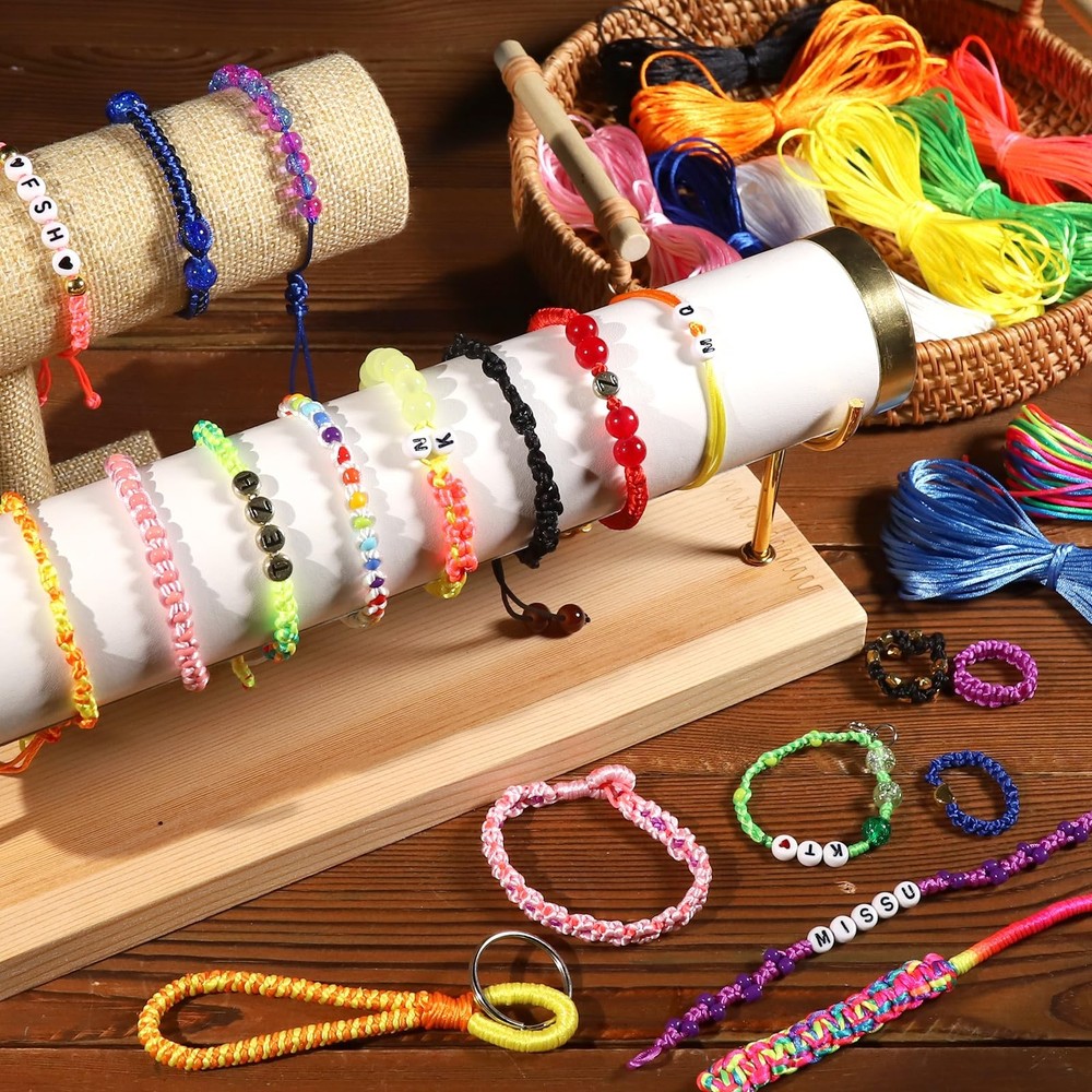 FDNDAMEI 12 Colors Nylon String for Bracelets, Waxed Multicolor