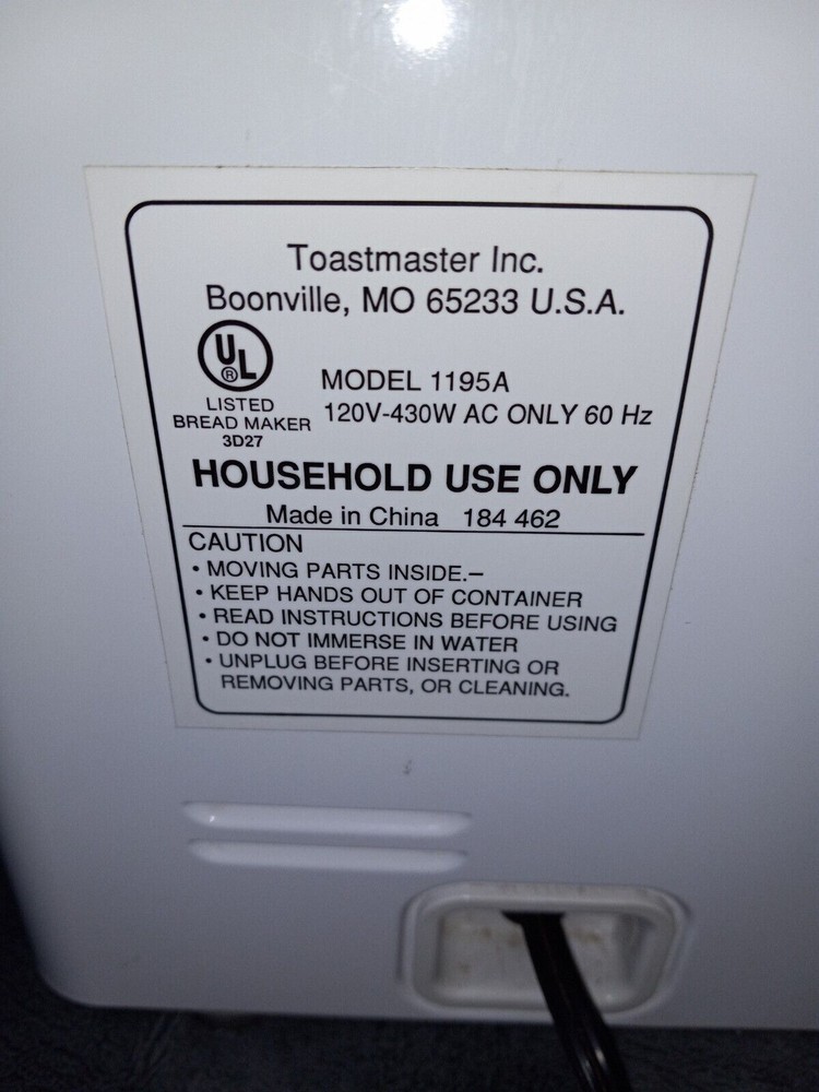 Paddle for Toastmaster Bread Maker Machine Models 1195 1195A (S18)
