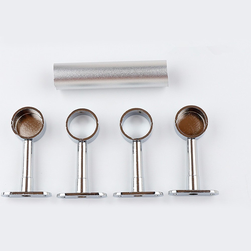 Adjustable Height Centre Bracket for 25mm For Wardrobe Rail Rod Socket